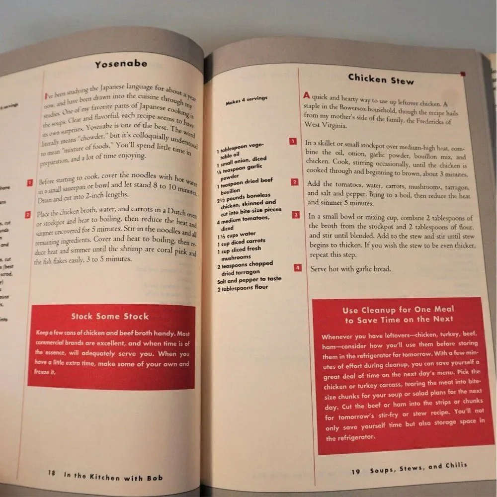 In the Kitchen with Bob Bob Bowersox Shares His Recipes 1st Ed 1994 Hardcover